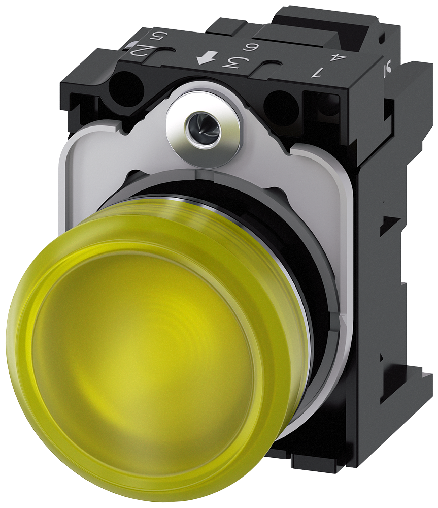 INDICATOR LIGHT, LED YELLOW, 110V AC