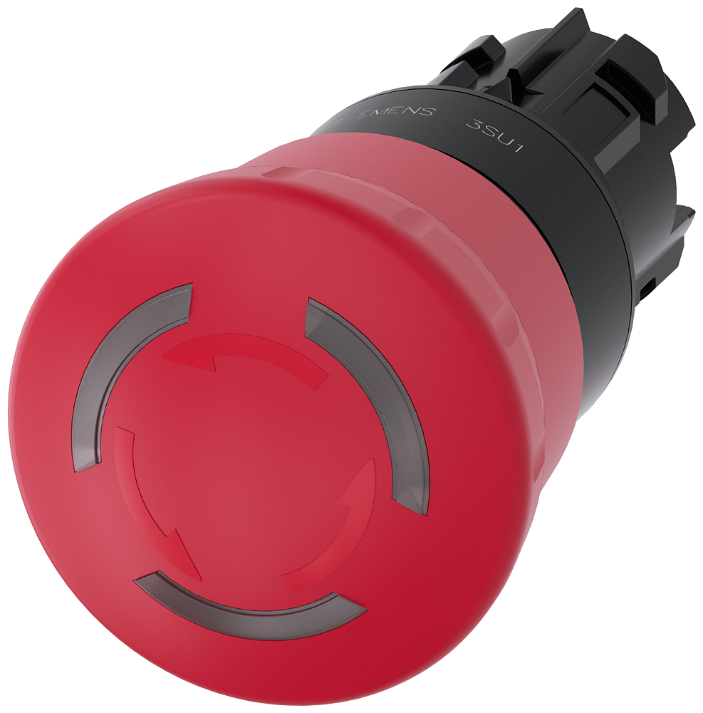 ILLUM EMERG-STOP,TWIST REL RED MH O40MM