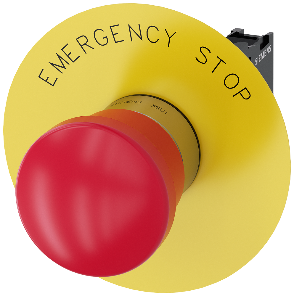 EMERG-STOP, PUSH PULL RED MH CAP O40MM