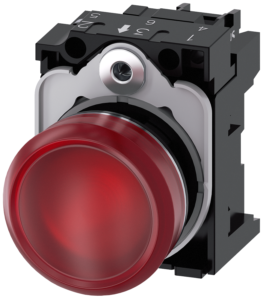 INDICATOR LIGHT, LED RED, 110V AC