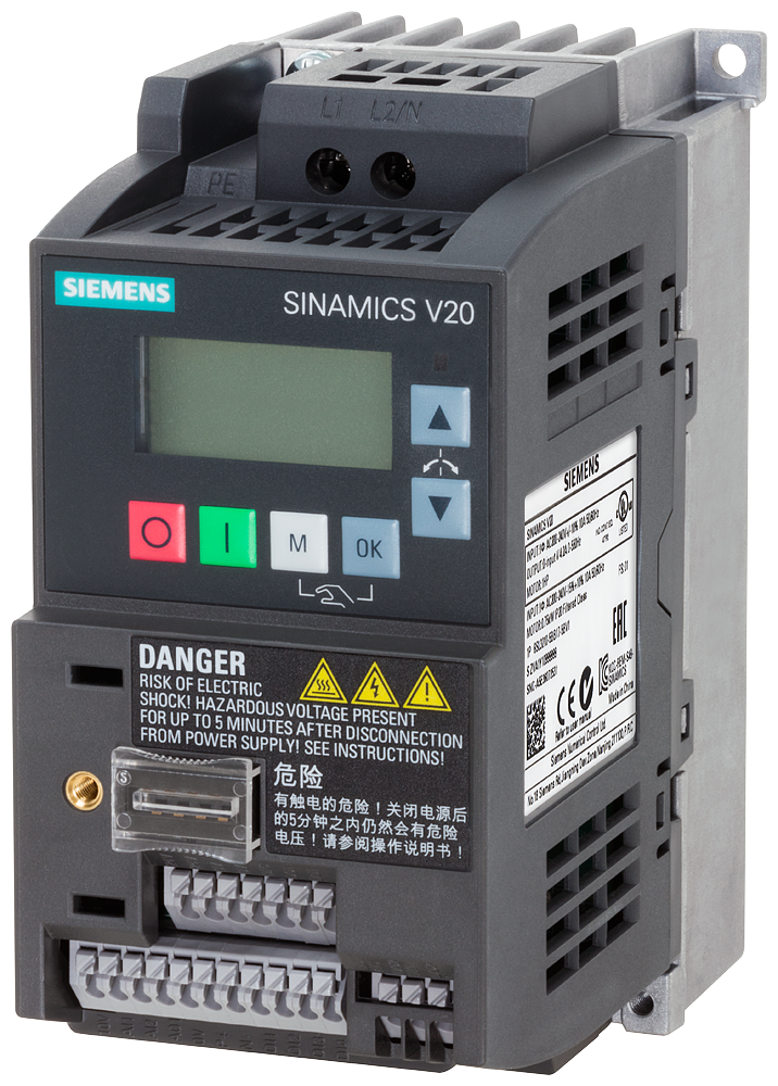 SINAMICS V20. 1AC230V 0.55KW UNFILTERED