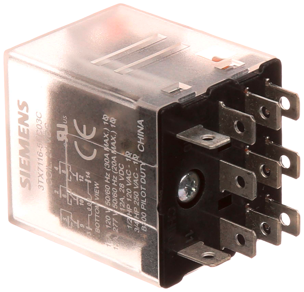 PLUG-IN RELAY, 3PDT, 15A, 24VDC