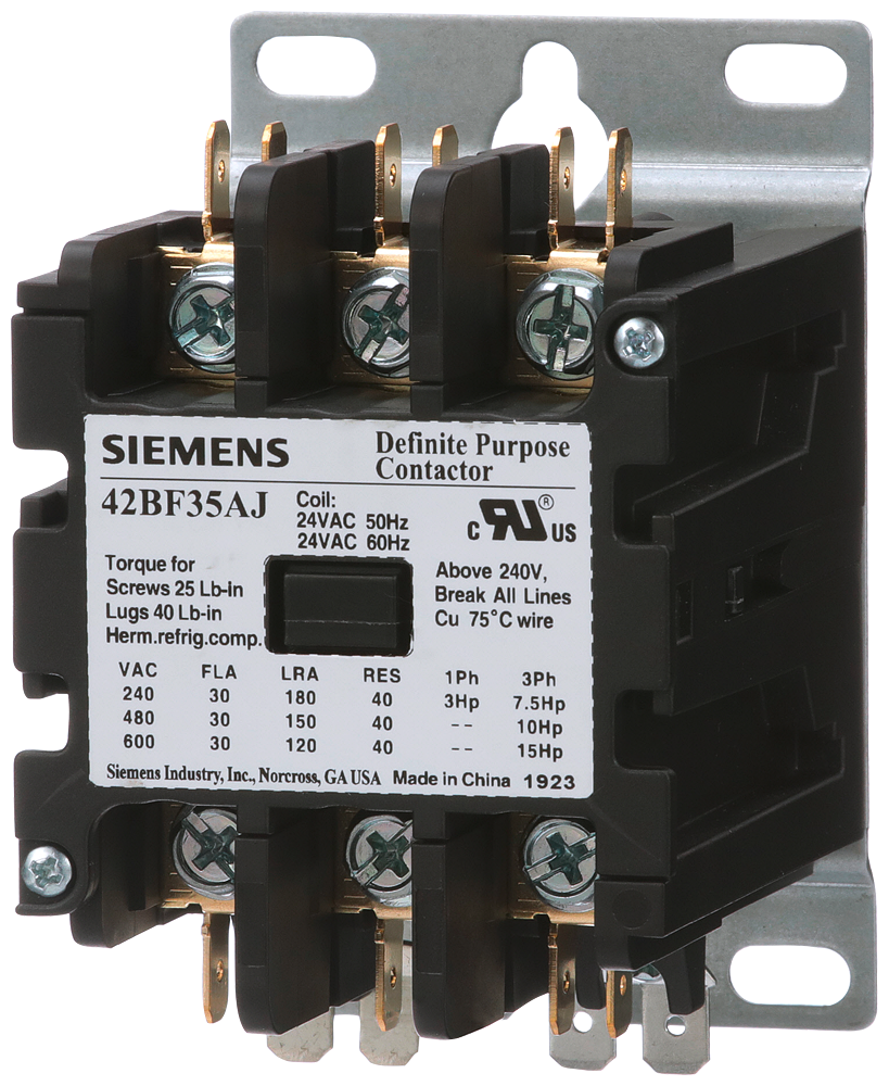 Contactor, 42DP,30A,3P,Open,120V