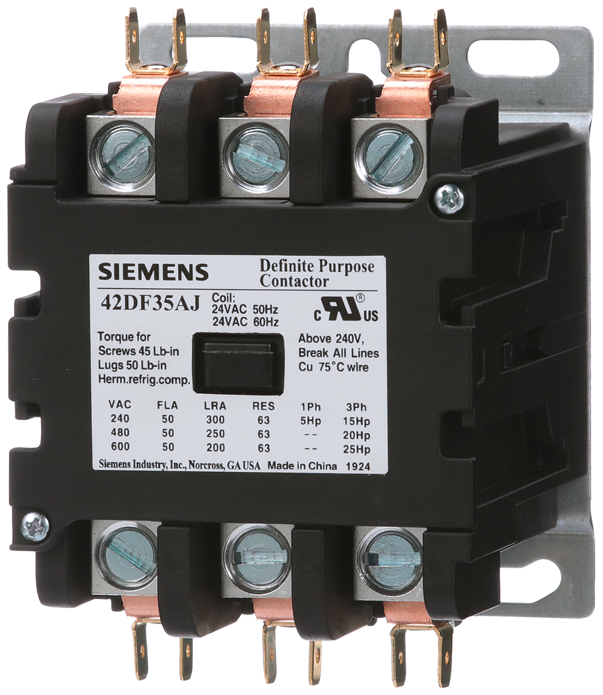 Contactor, 42DP,50A,3P,Open,120V