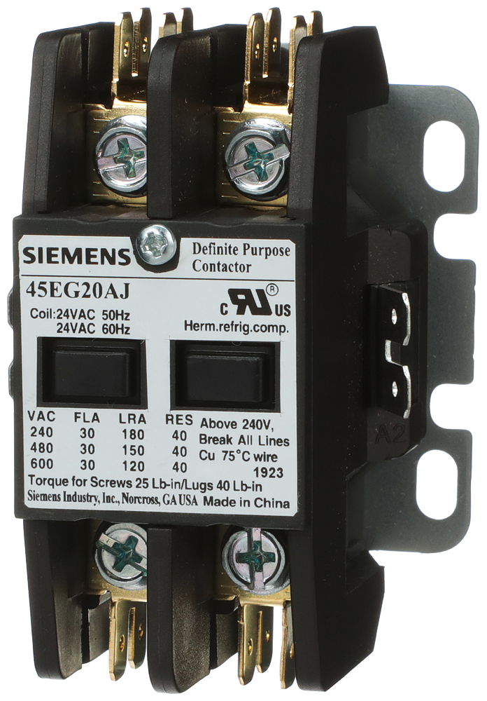 Contactor, 45DP,30A,2P,Open,24V