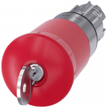 Siemens 3SU10501HK200AA0 - EMERG-STOP,KEY RELEASE RED MH CAP  40MM