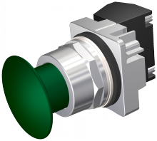 Siemens US2:52PM9A3A - PUSHBUTTON,MOM,GRN,1.73" MTL,2POS,1BJK