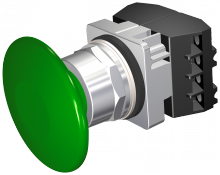 Siemens 52PM9V3G - PUSHBUTTON,MOM,GRN,2 1/2" PLST,2POS,2NC