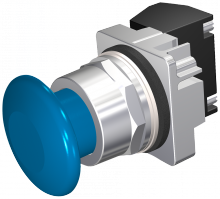 Siemens 52PM9W5J - PUSHBUTTON,MOM,BLU,1 3/4" PLST,2POS,1NC