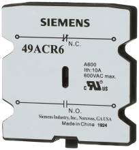 Siemens 49ACR6 - Aux Switch DP, 1NO&1NC, 30-60amp