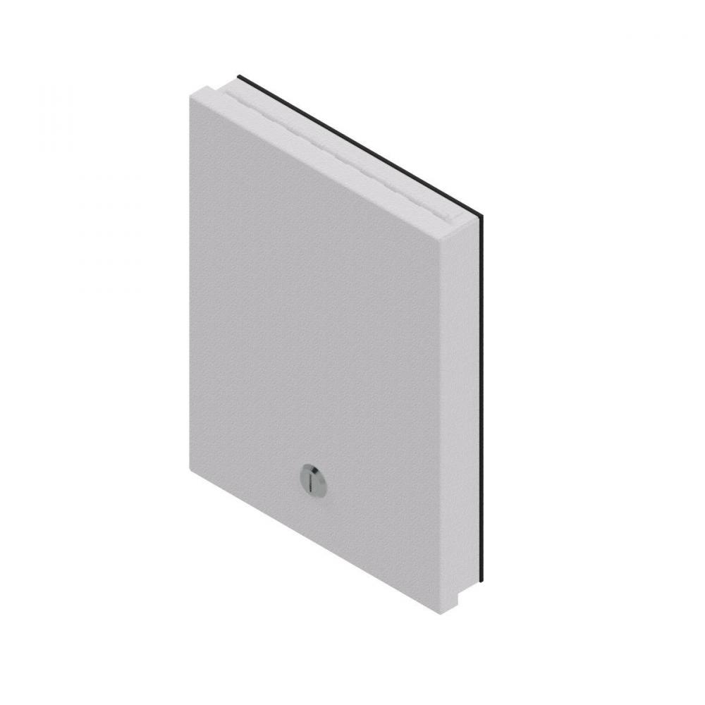 HMI BLANK DR COVER PLATE 13X10 -WHT TXT