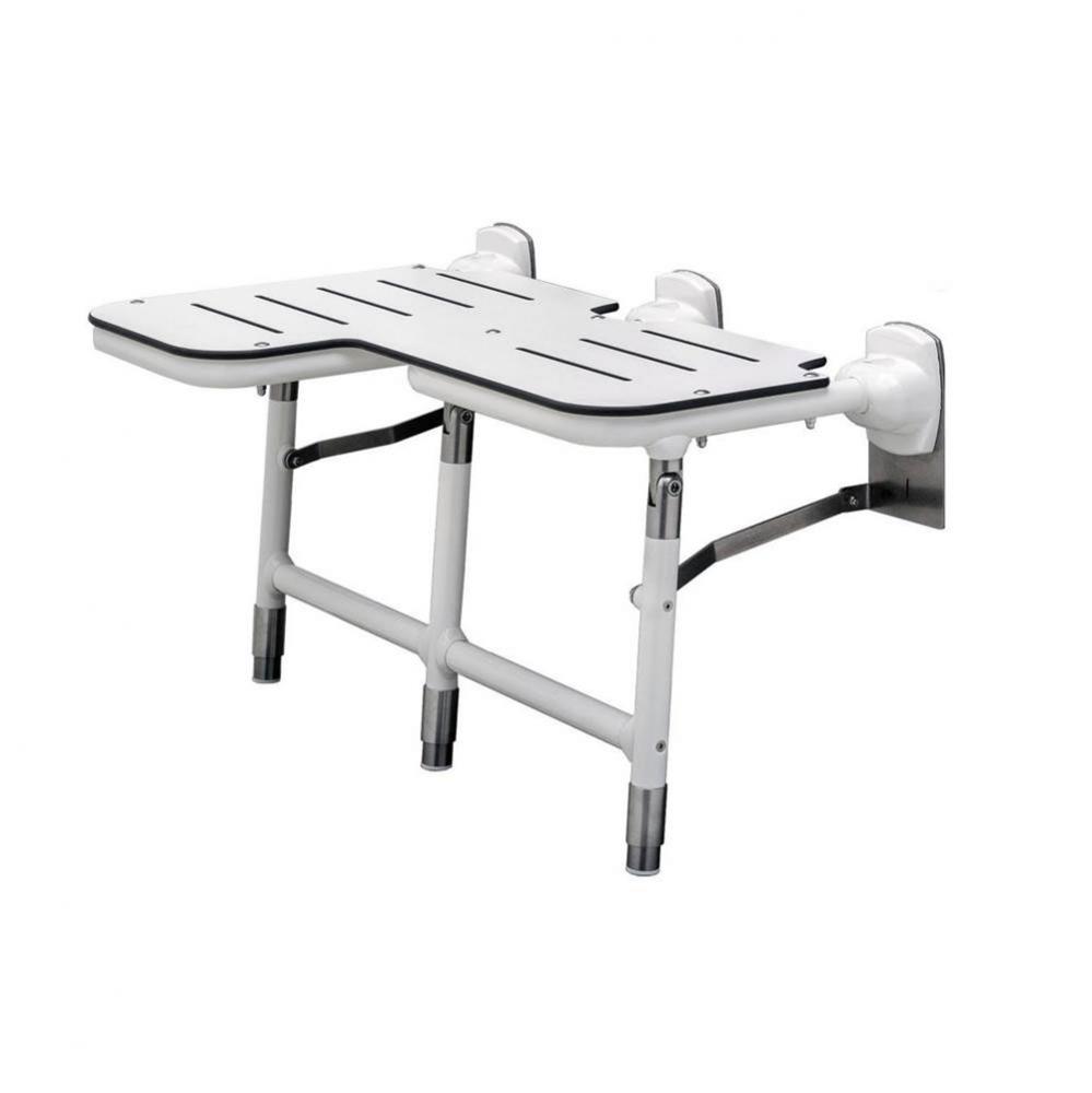 Bariatric Folding Shower Seat With Legs - Right Hand