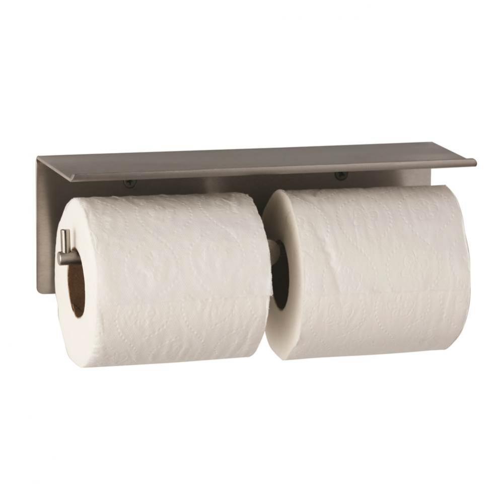 Surface-Mounted Toilet Tissue Dispenser And Utility Shelf
