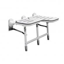 Bobrick 918116L - Bariatric Folding Shower Seat With Legs - Left Hand