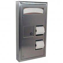 Bobrick 3579 - Seat-Cover Dispenser, Sanitary Napkin Disposal And Toilet Tissue Dispenser