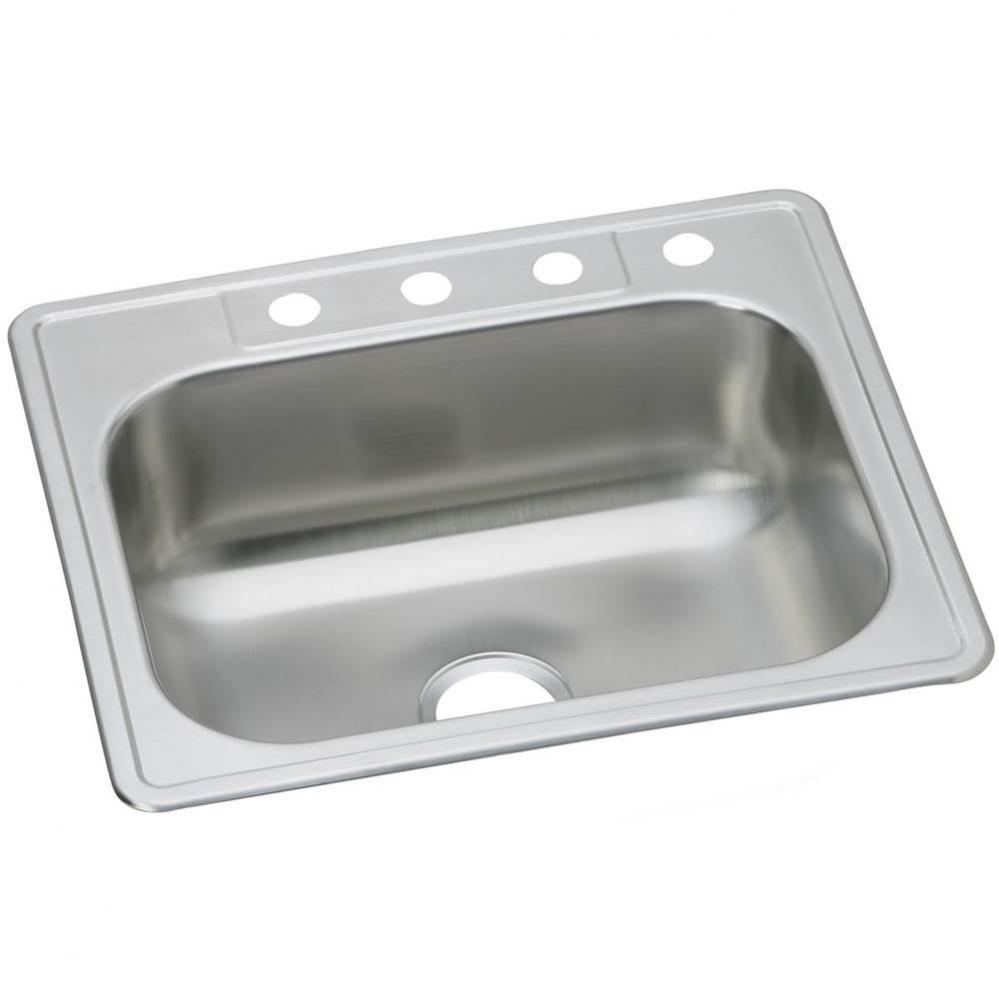 Dayton Stainless Steel 25&apos;&apos; x 22&apos;&apos; x 8-1/16&apos;&apos;, 5-Hole Single Bowl Dr