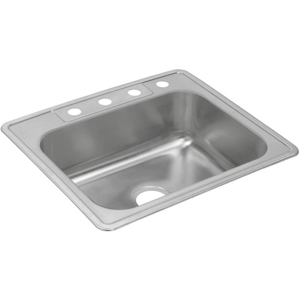 Dayton Stainless Steel 25&apos;&apos; x 22&apos;&apos; x 8-3/16&apos;&apos;, 3-Hole Single Bowl Dr