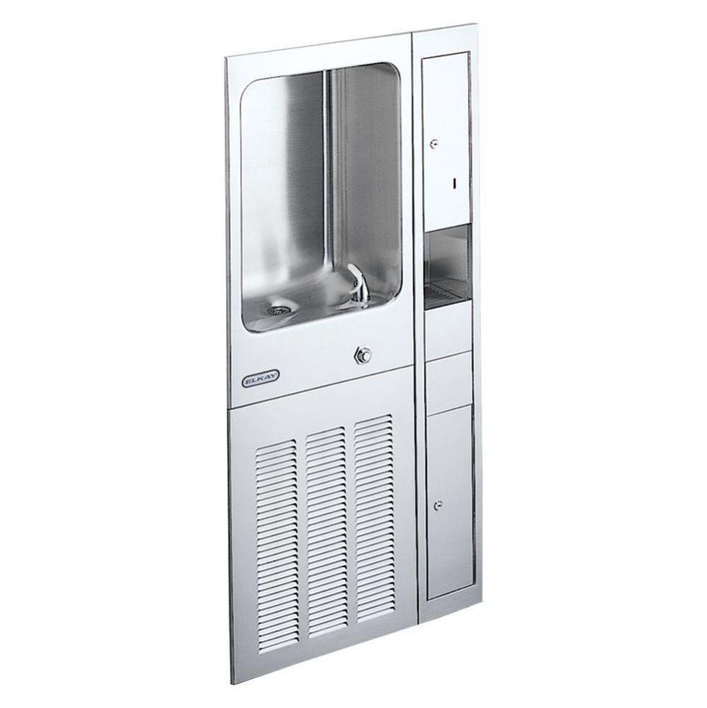 Cooler Wall Mount Fully Recessed Non-Filtered Refrigerated 8 GPH, Stainless