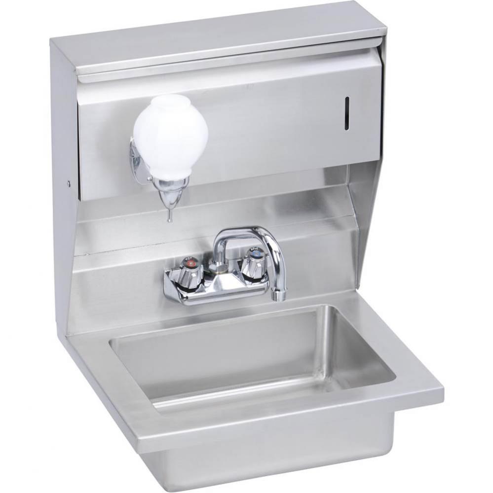 Stainless Steel 18&apos;&apos; x 14-1/2&apos;&apos; x 23&apos;&apos; 18 Gauge Hand Sink with Soap