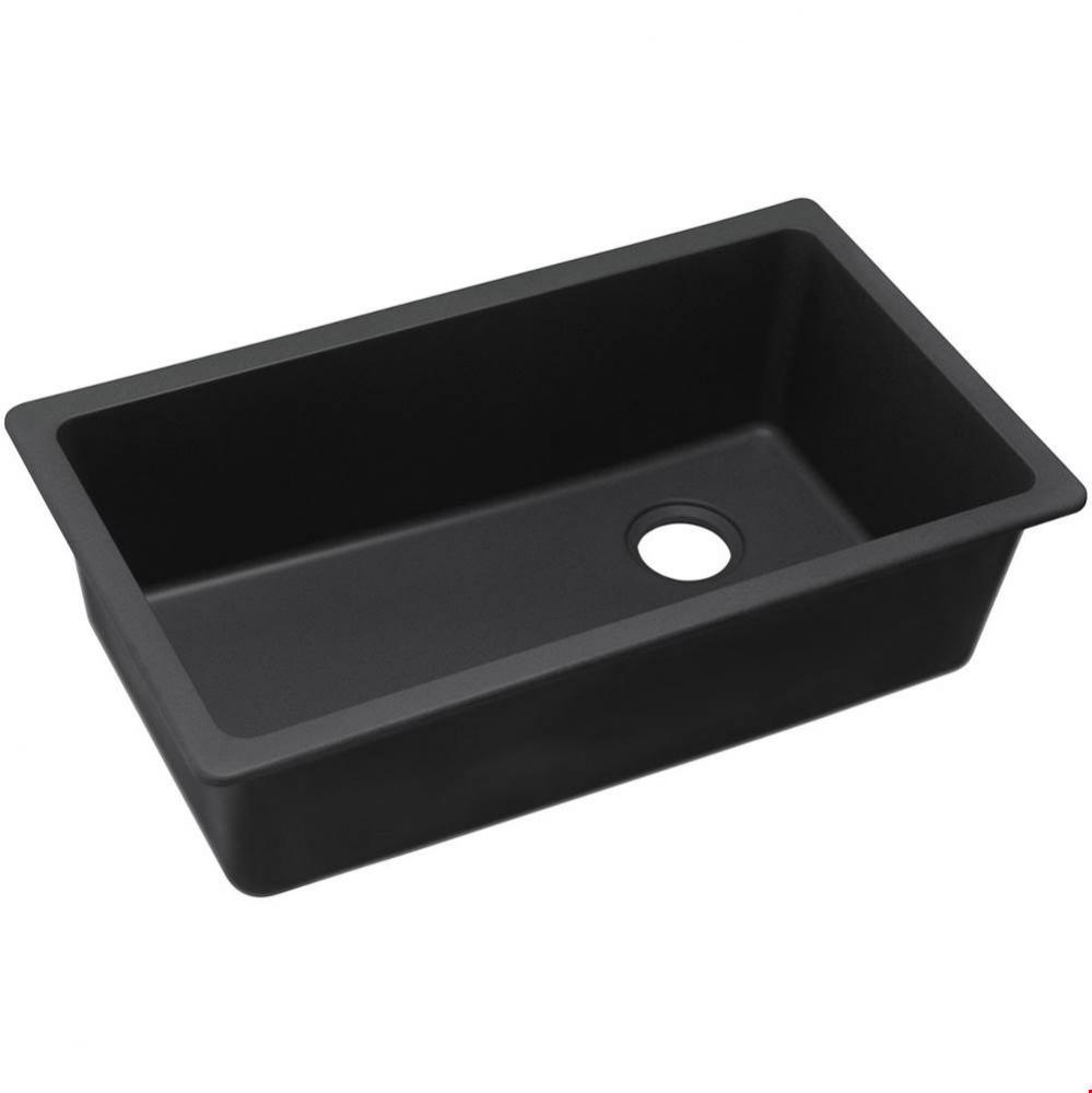 Quartz Classic 33&apos;&apos; x 18-3/4&apos;&apos; x 9-1/2&apos;&apos;, Single Bowl Undermount Sin