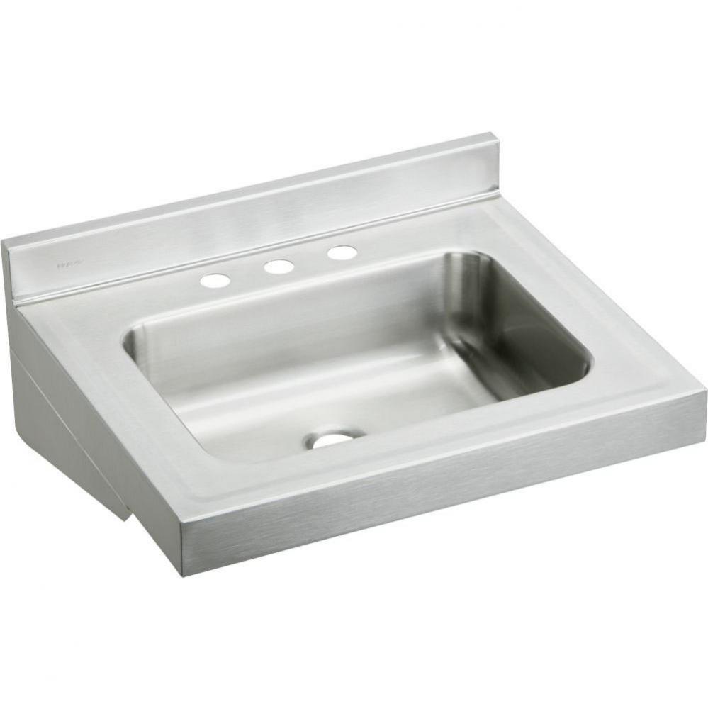 Stainless Steel 22&apos;&apos; x 19&apos;&apos; x 5-1/2&apos;&apos;, Wall Hung Lavatory Sink