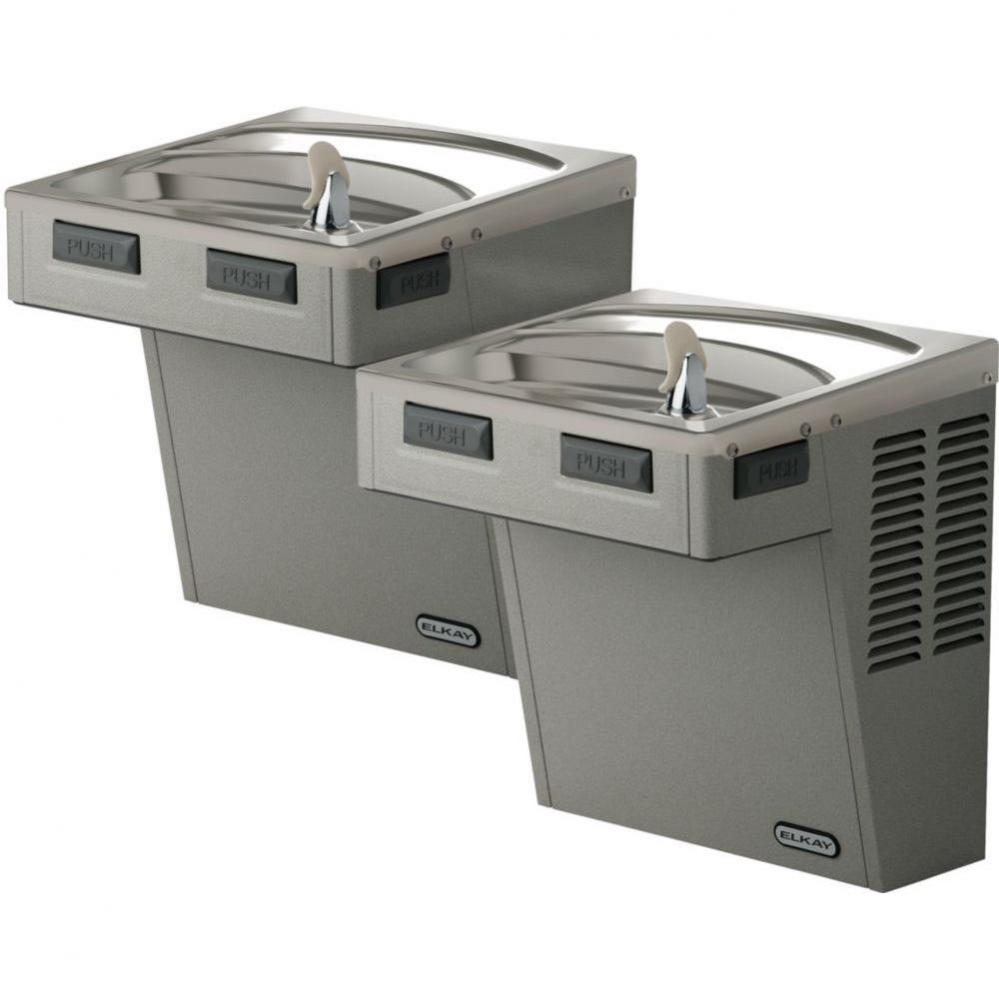 Wall Mount Bi-Level ADA Cooler, Non-Filtered Non-Refrigerated Light Gray Granite