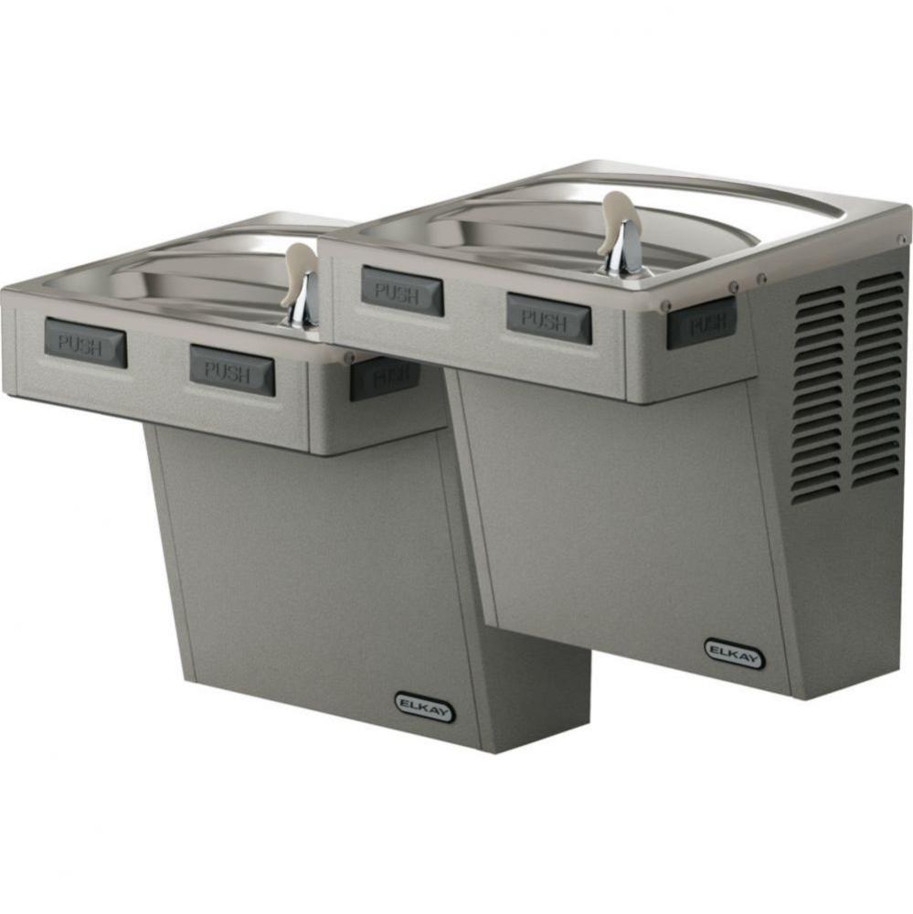 Elkay Wall Mount Bi-Level ADA Cooler, Non-Filtered Non-Refrigerated Light Gray Granite