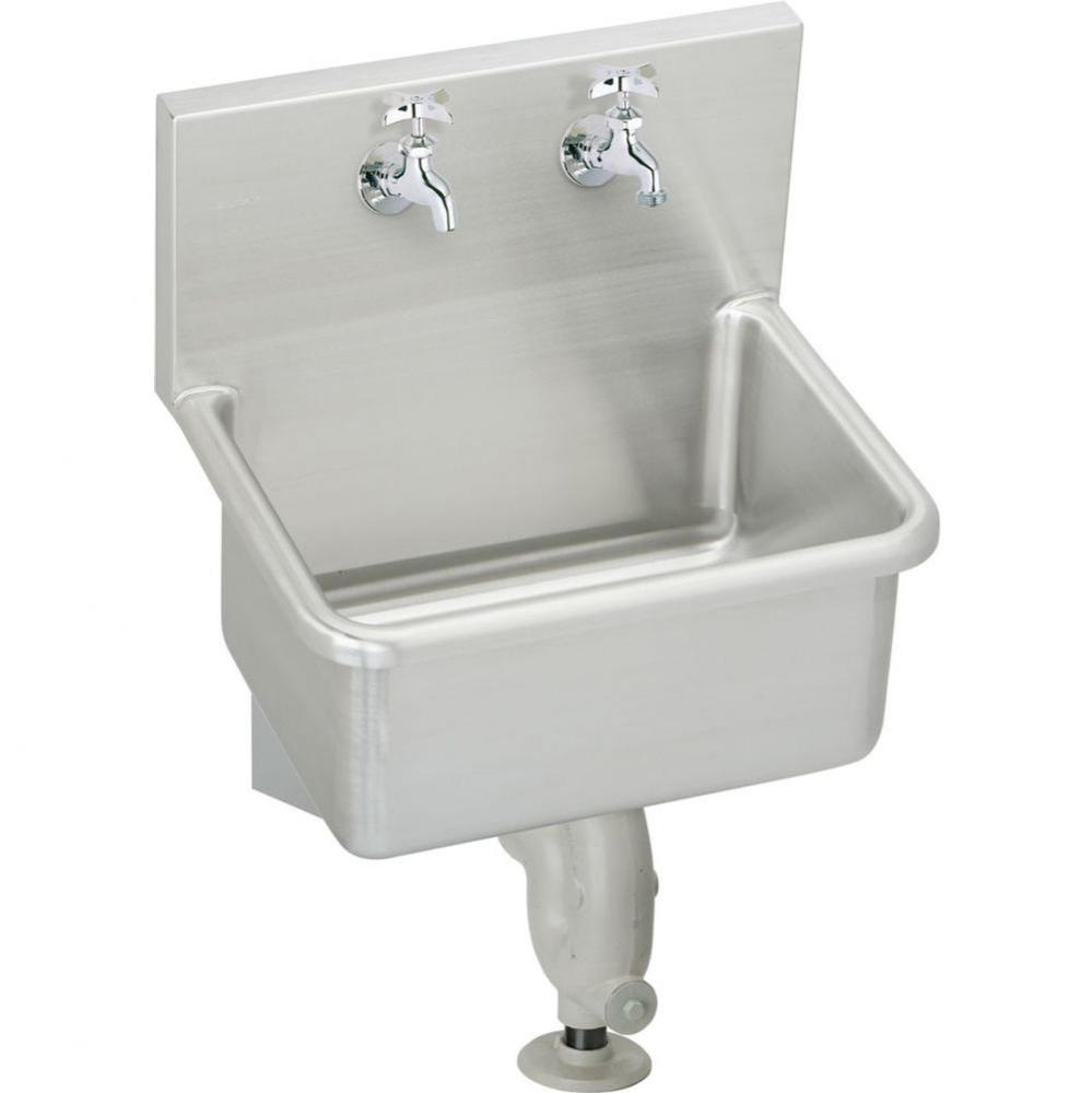 Stainless Steel 23&apos;&apos; x 18-1/2&apos;&apos; x 12, Wall Hung Service Sink Kit