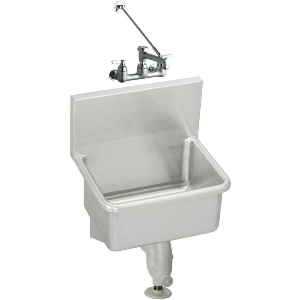 Stainless Steel 21&apos;&apos; x 17-1/2&apos;&apos; x 12, Wall Hung Service Sink Kit