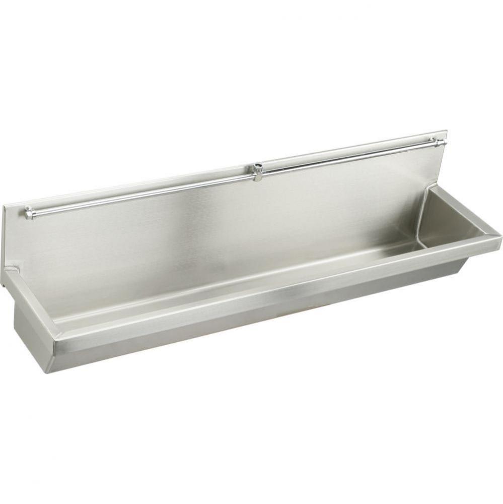 Stainless Steel 48&apos;&apos; x 14&apos;&apos; x 8&apos;&apos;, Wall Hung Multiple Station Urinal