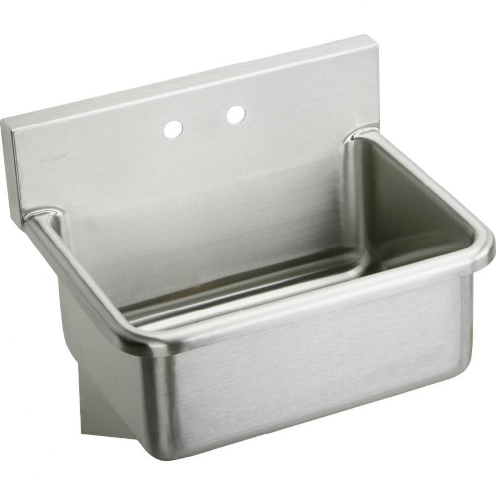 Stainless Steel 25&apos;&apos; x 19.5&apos;&apos; x 10-1/2&apos;&apos;, Wall Hung Single Bowl Hand