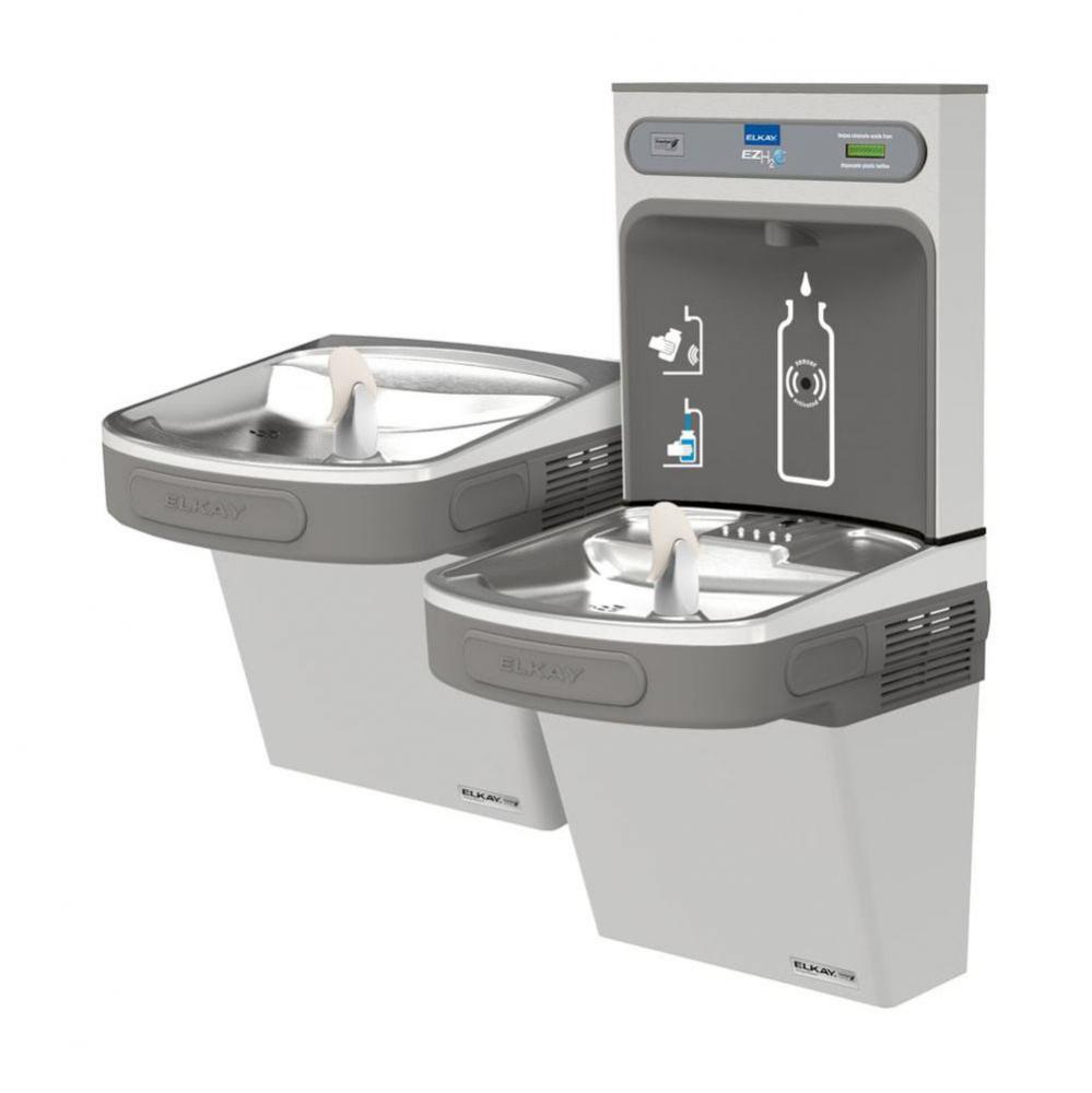 ezH2O Bottle Filling Station and Versatile Bi-Level ADA Cooler, Non-Filtered Refrigerated Stainles