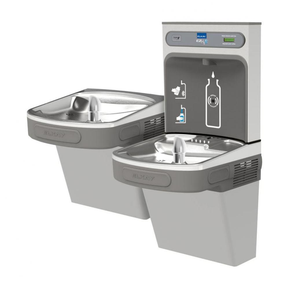 ezH2O Bottle Filling Station and Versatile Bi-Level ADA Vandal-Resistant Cooler, Non-Filtered Non-