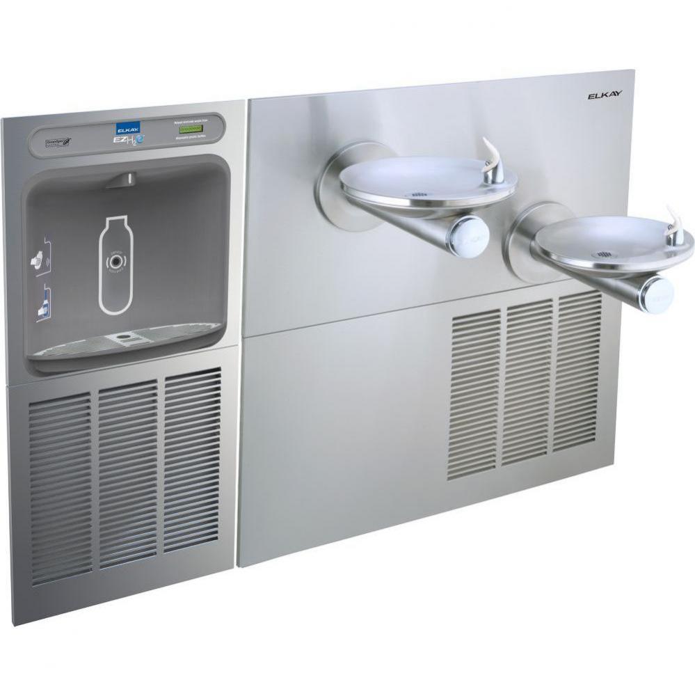 ezH2O Bottle Filling Station and SwirlFlo Bi-Level Fountain, High Efficiency Non-Filtered Refriger