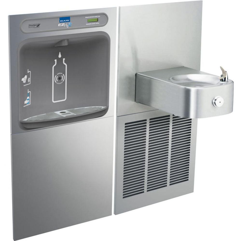 ezH2O Bottle Filling Station and Soft Sides Single Fountain, Non-Filtered Refrigerated Stainless
