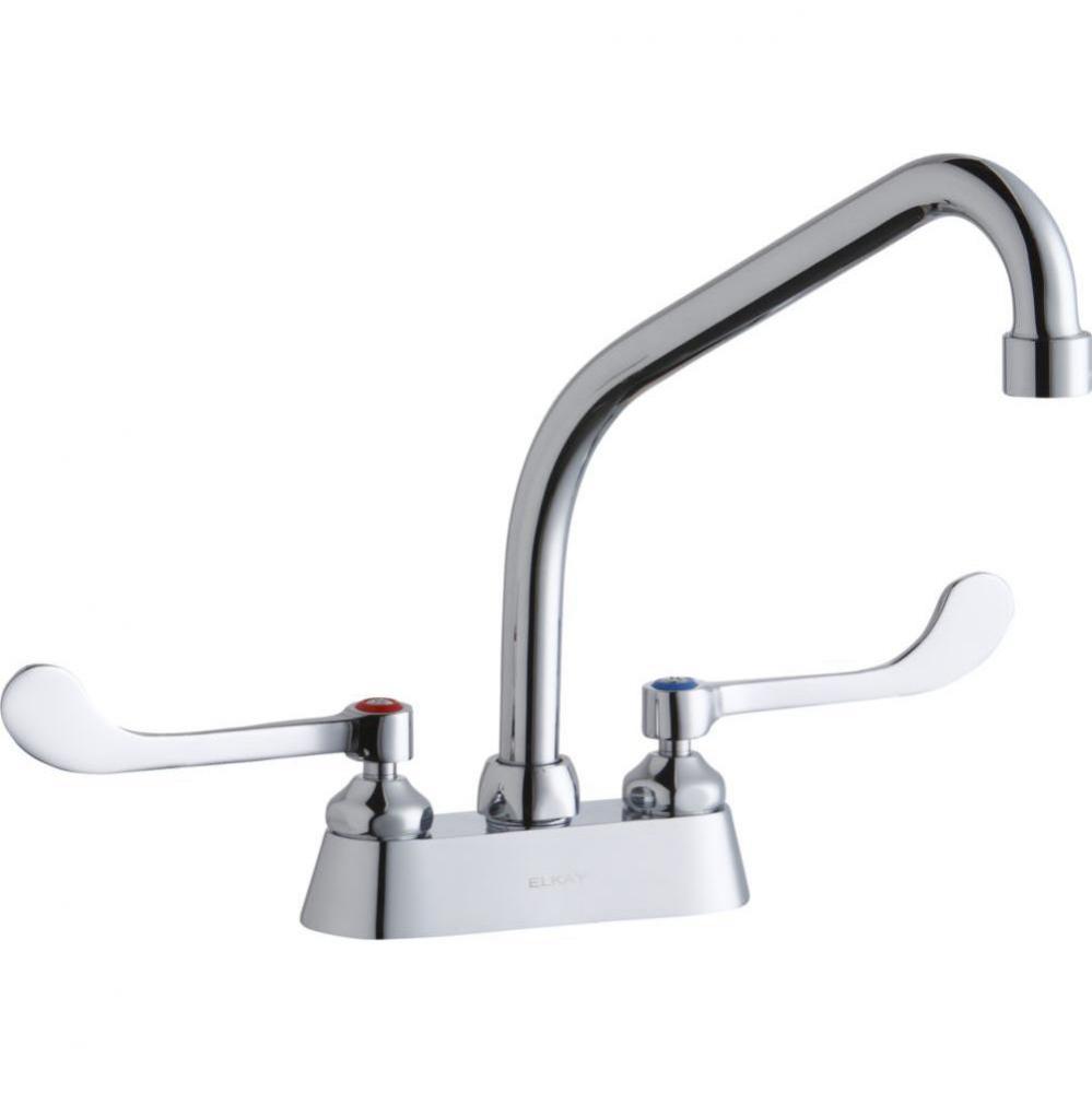 4&apos;&apos; Centerset with Exposed Deck Faucet with 8&apos;&apos; High Arc Spout 6&apos;&apos; W