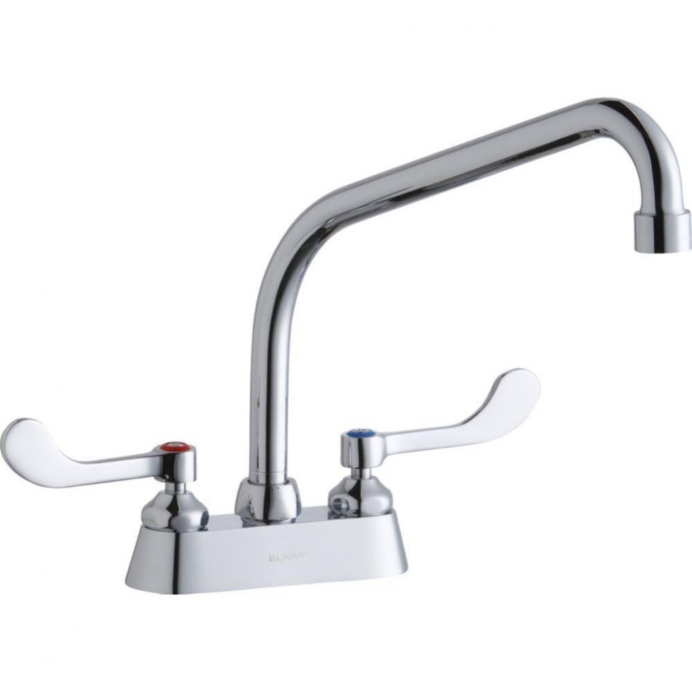 4&apos;&apos; Centerset with Exposed Deck Faucet with 10&apos;&apos; High Arc Spout 4&apos;&apos;