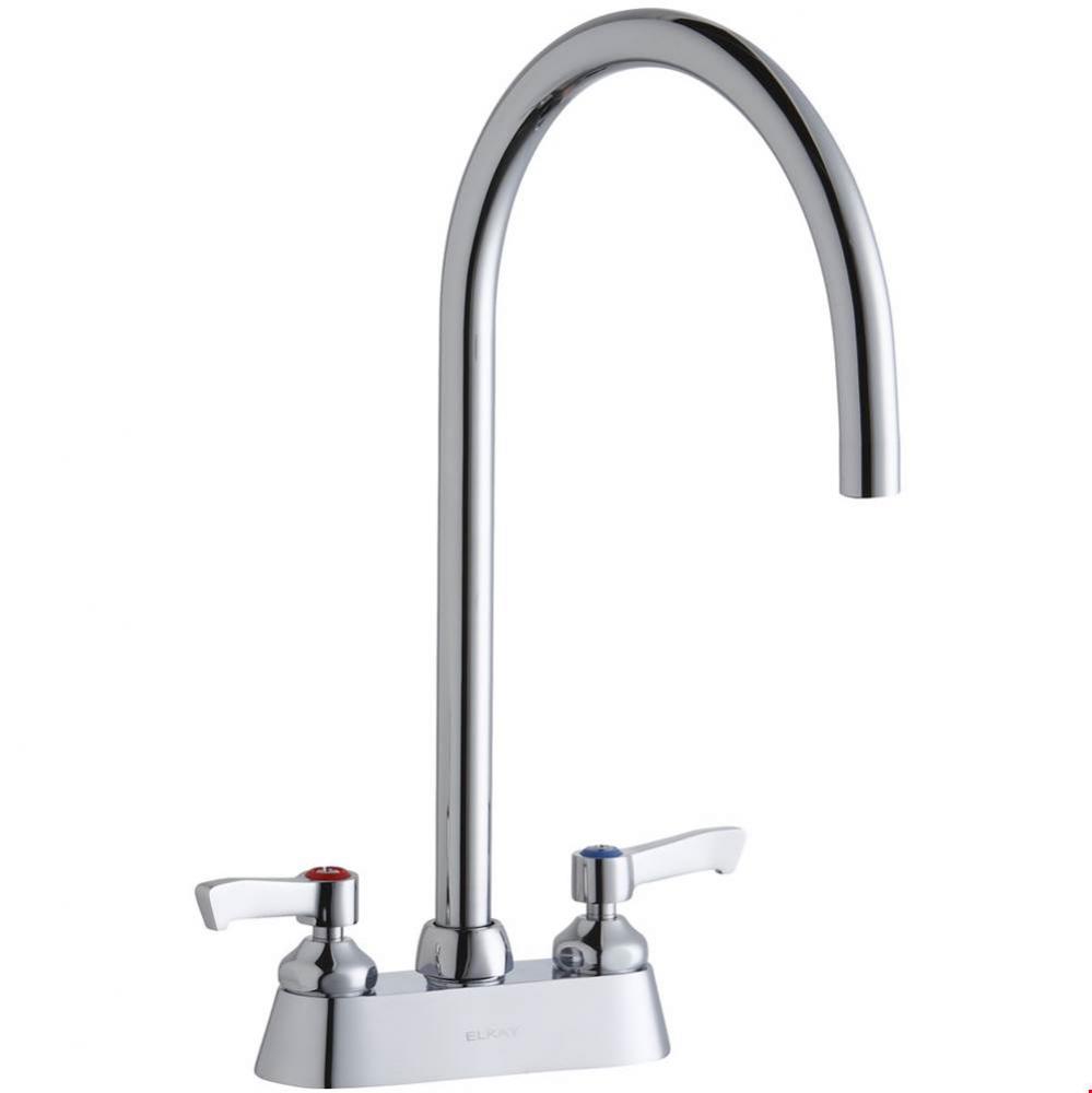 4&apos;&apos; Centerset with Exposed Deck Laminar Flow Faucet with 8&apos;&apos; Gooseneck Spout 2