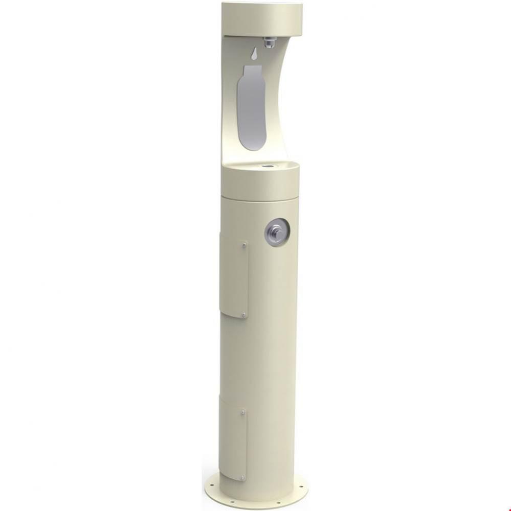 Outdoor ezH2O Bottle Filling Station Pedestal, Non-Filtered Non-Refrigerated Freeze Resistant Beig