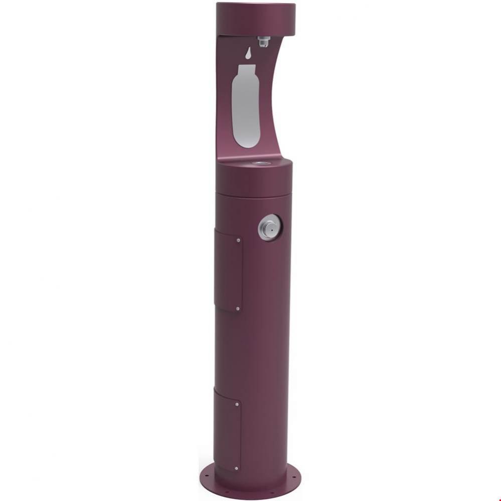 Outdoor ezH2O Bottle Filling Station Pedestal, Non-Filtered Non-Refrigerated Purple