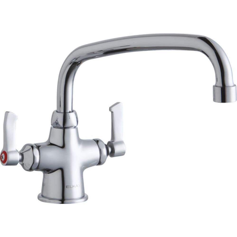 Single Hole with Concealed Deck Faucet with 10&apos;&apos; Arc Tube Spout 2&apos;&apos; Lever Hand