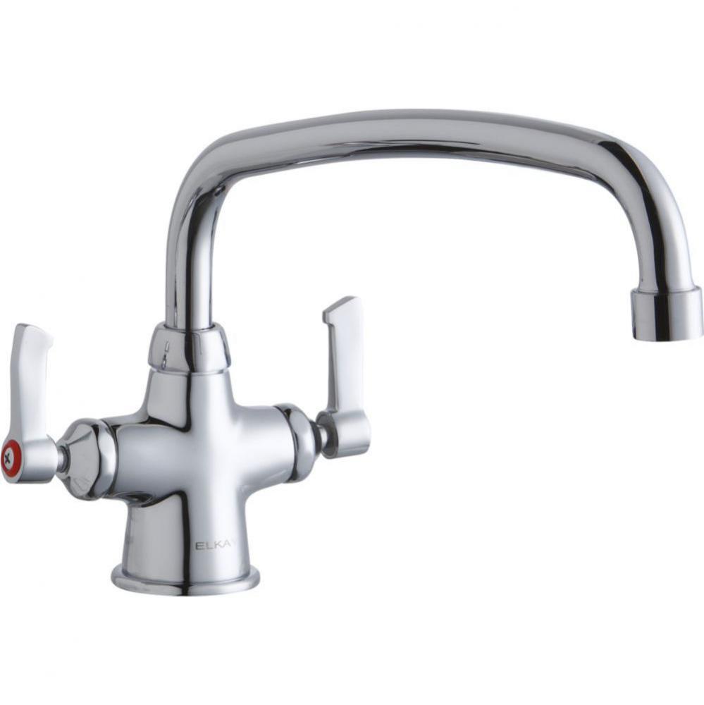 Single Hole with Concealed Deck Faucet with 14&apos;&apos; Arc Tube Spout 2&apos;&apos; Lever Hand