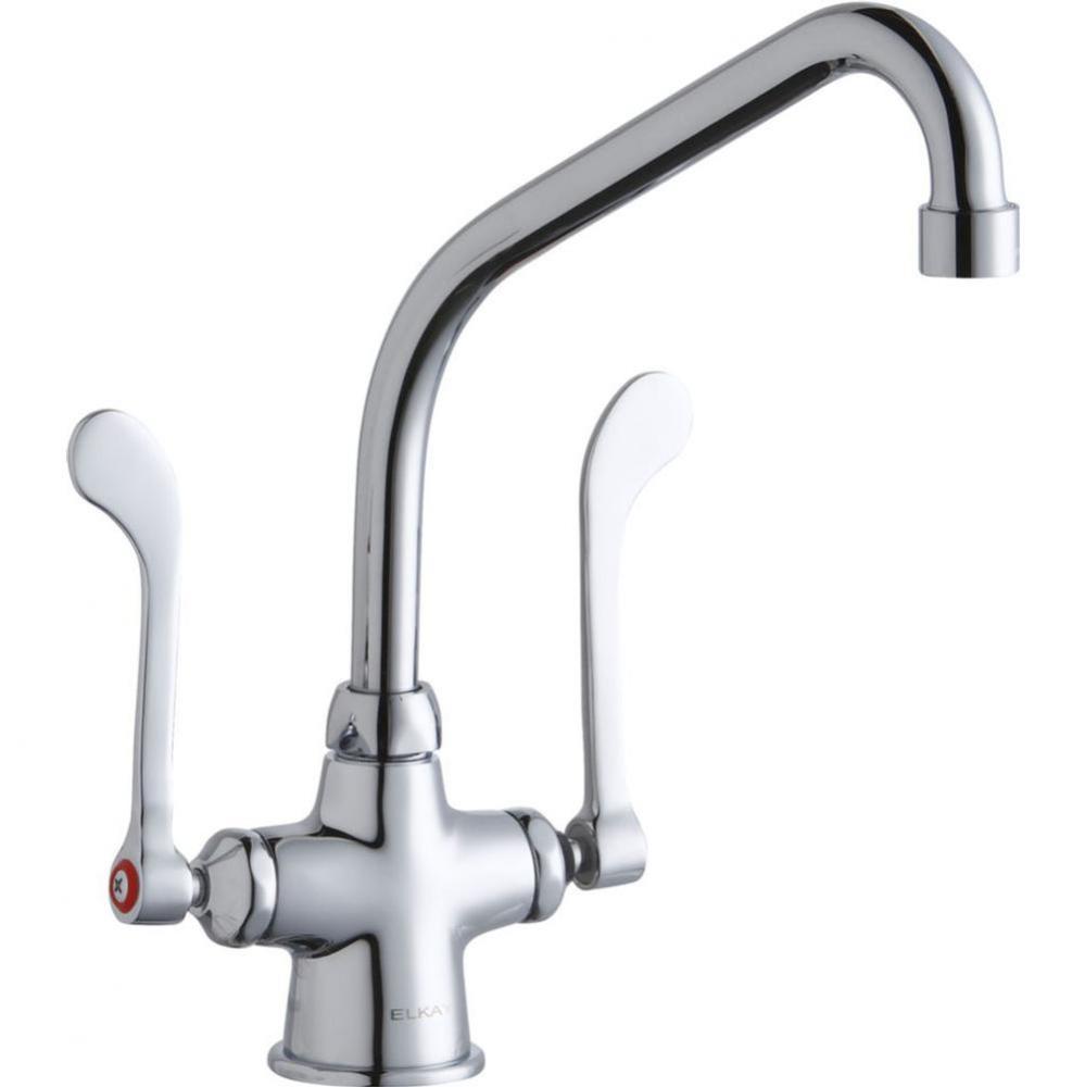 Single Hole with Concealed Deck Faucet with 8&apos;&apos; High Arc Spout 6&apos;&apos; Wristblade