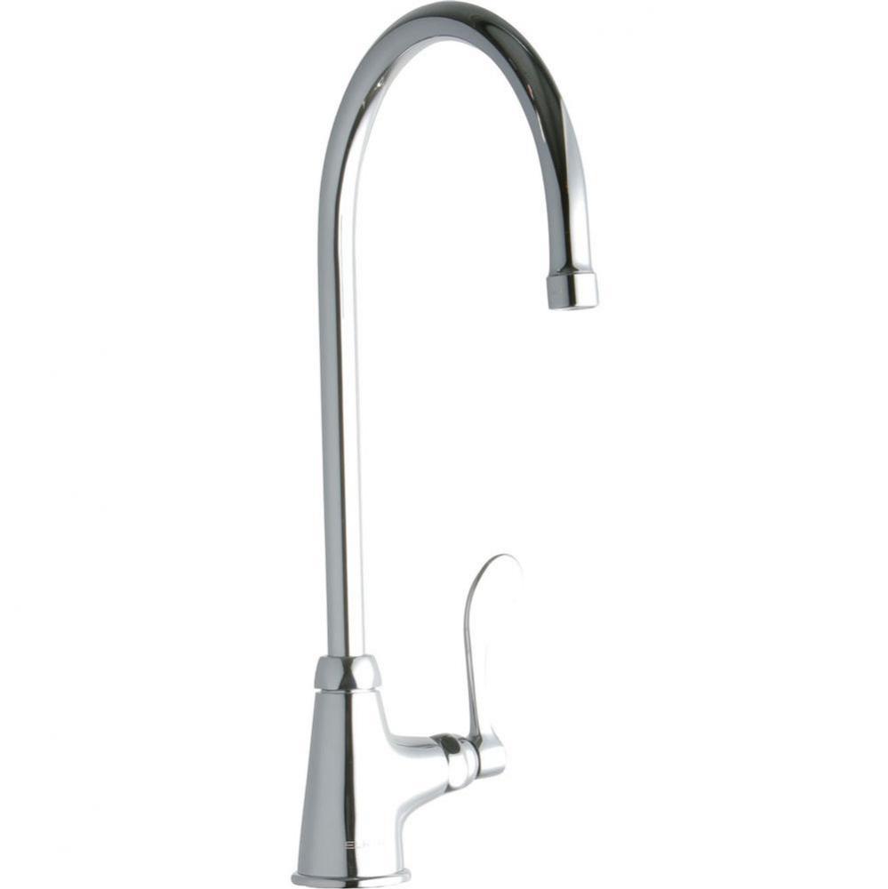 Single Hole with Single Control Faucet with 8&apos;&apos; Gooseneck Spout 4&apos;&apos; Wristblade