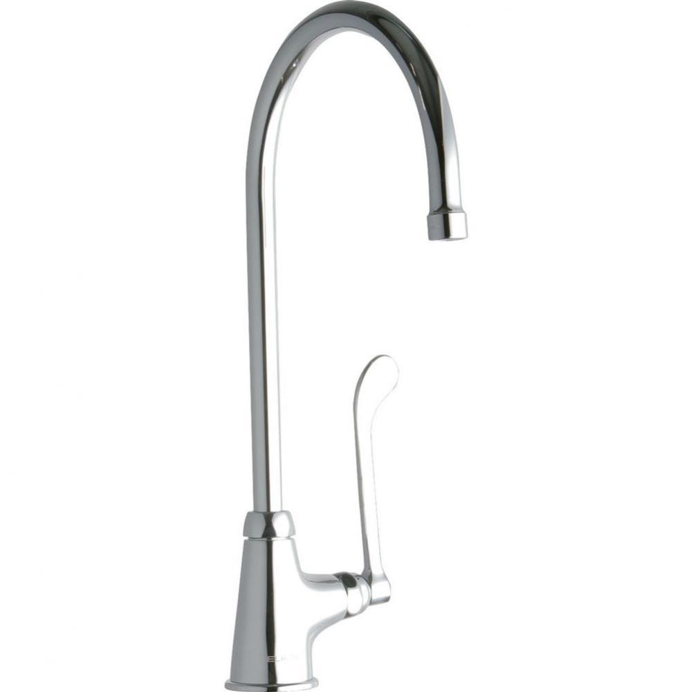 Single Hole with Single Control Faucet with 8&apos;&apos; Gooseneck Spout 6&apos;&apos; Wristblade