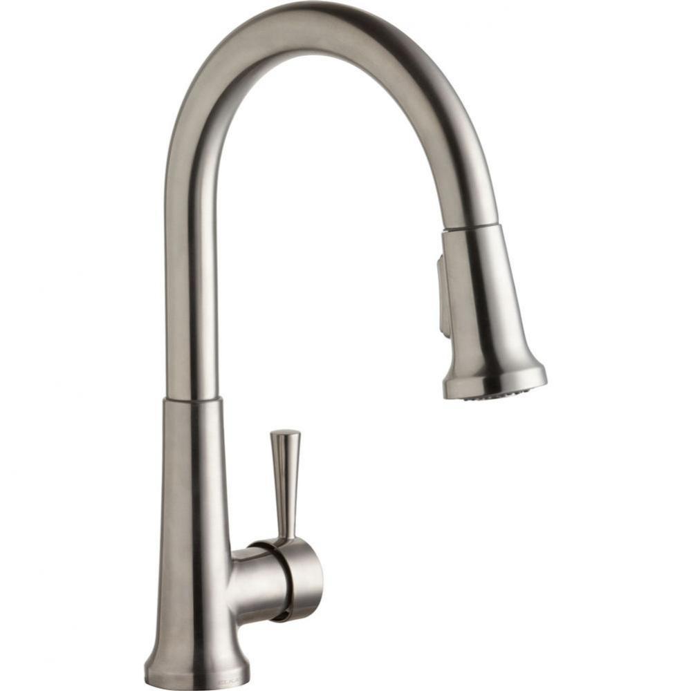 Everyday Single Hole Deck Mount Kitchen Faucet with Pull-down Spray Forward Only Lever Handle Lust