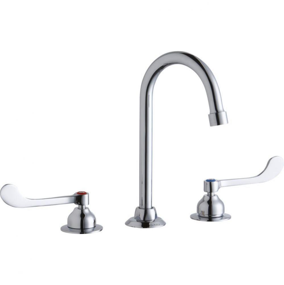 8&apos;&apos; Centerset with Concealed Deck Faucet with 5&apos;&apos; Gooseneck Spout 6&apos;&apos