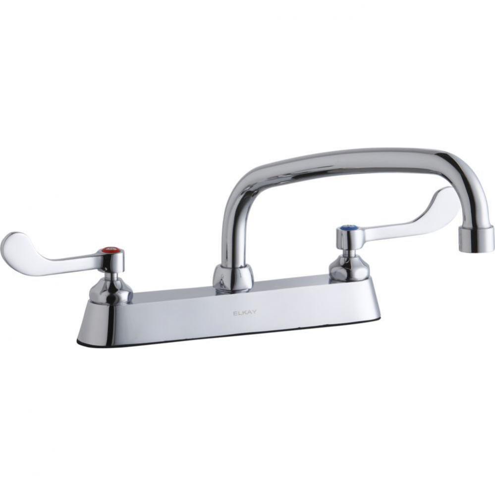 8&apos;&apos; Centerset with Exposed Deck Faucet with 10&apos;&apos; Arc Tube Spout 4&apos;&apos;