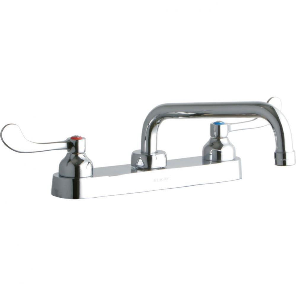 8&apos;&apos; Centerset with Exposed Deck Faucet with 8&apos;&apos; Tube Spout 4&apos;&apos; Wrist