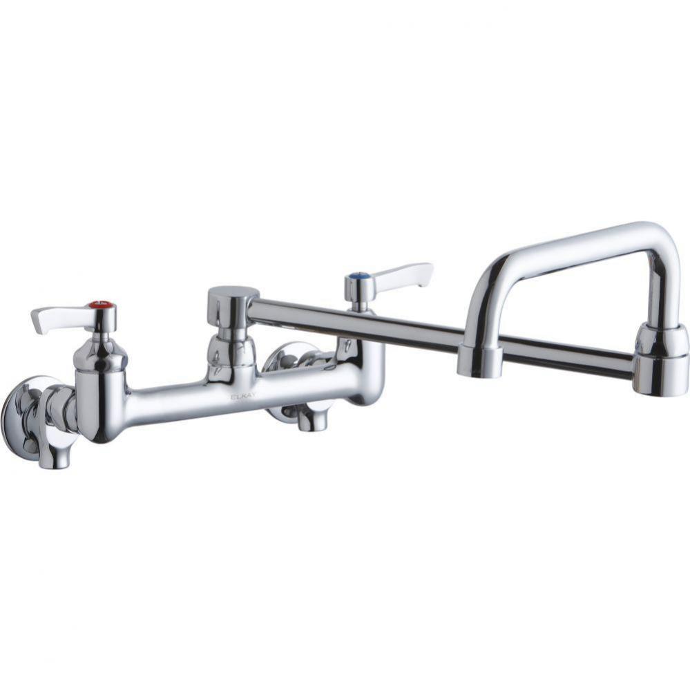 Foodservice 8&apos;&apos; Centerset Wall Mount Faucet with 8&apos;&apos; Double Swing Spout 2&apos